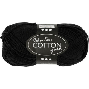 Creativ company katoengaren, zwart, 50gr, 170m