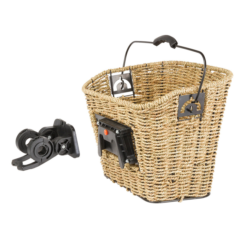 Load image into Gallery viewer, M-wave stuurmand gevlochten 35 x 25 x 26 ø22 cm inclusief stuurhouder
