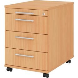 Bach mobiel ladeblok 3 lades 42,8 x 56 x 59 cm beuken centrale vergrendeling