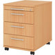 Bach mobiel ladeblok 3 lades 42,8 x 56 x 59 cm beuken centrale vergrendeling