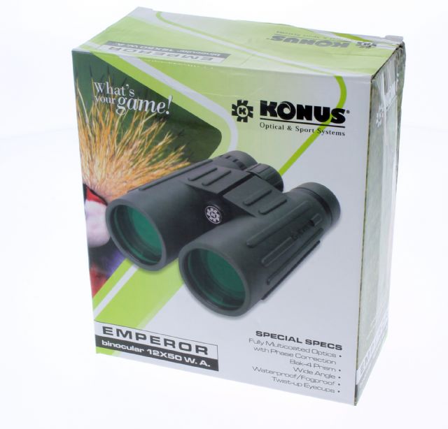 Load image into Gallery viewer, Konus Verrekijker Emperor 12x50 WP WA met Phasecoating
