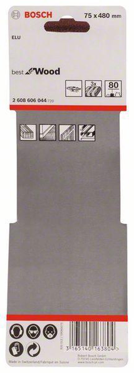 Bosch 3 banden 75x480 best wood+paint, 80