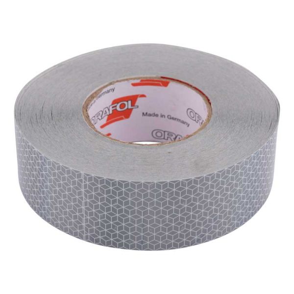 reflecterende tape 50 mtr wit