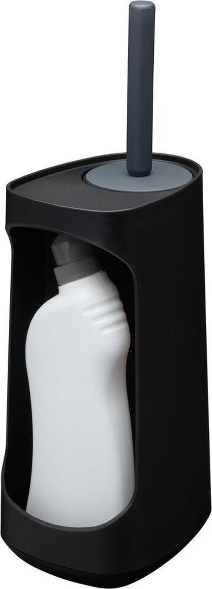 Tiger tess - wc borstel met houder - opbergvak - vrijstaand - met swoop® borstel flexibel - zwart antraciet