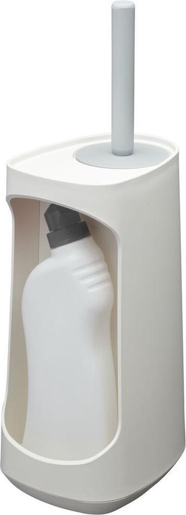 Tiger tess - wc borstel met houder - opbergvak - vrijstaand - met swoop® borstel flexibel - wit lichtgrijs