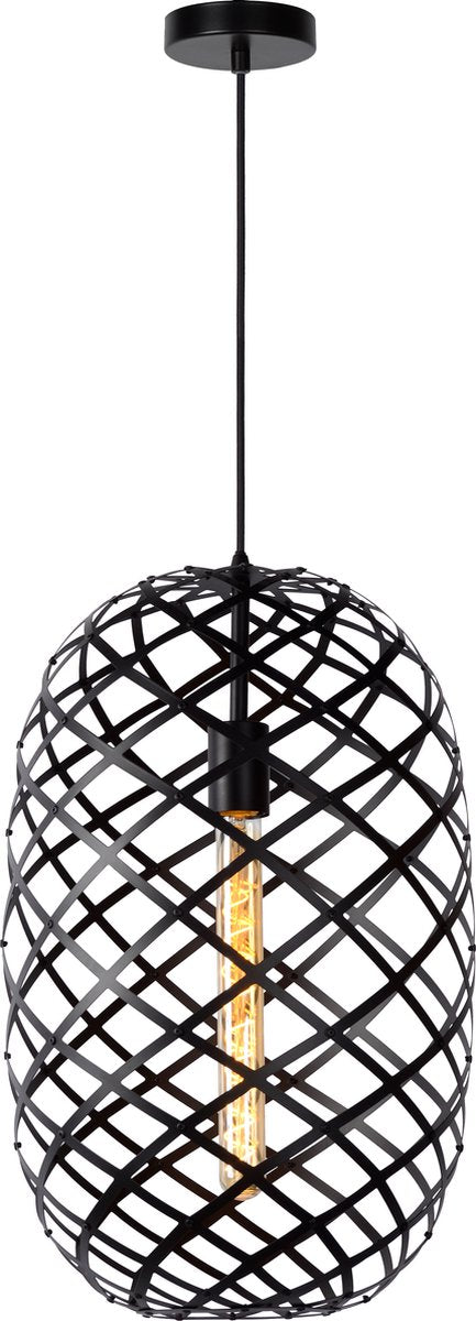 Lucide wolfram - hanglamp - ø 32 cm - 1xe27 - zwart