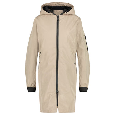 Puch lang bomber regenjas dames cement