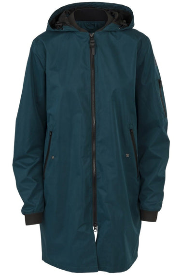 Puch lang bomber regenjas dames deep sea green