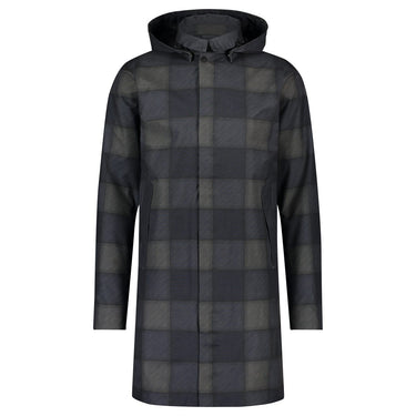 Puch mac regenjas heren blauw marineblauw ruit