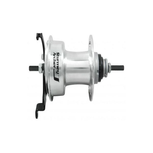 Load image into Gallery viewer, Versnellingsnaaf 3 speed Sturmey Archer XL-RD3 90 mm trommelremnaaf - 36 gaats - zilver
