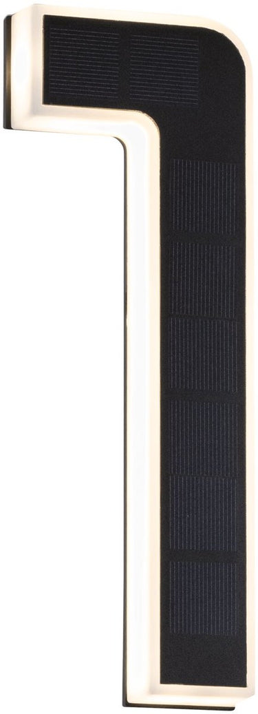 Paulmann solar led-huisnummerverlichting incl. verwisselbare accu nummer 1 ip44 3000k 6lm zwart