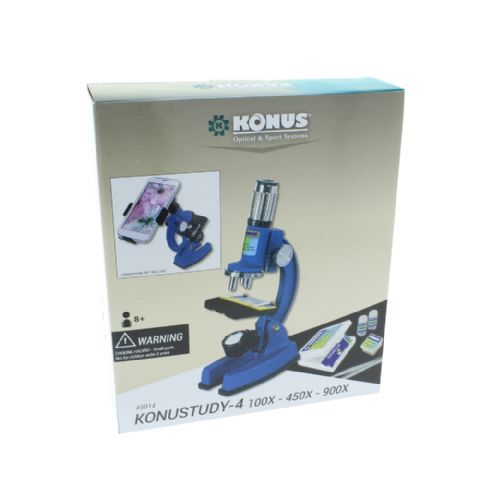 Load image into Gallery viewer, Konus Microscoop Konustudy-4 150x-450x-900x met Smartphone Adapter
