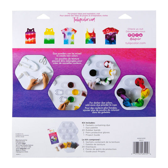 Tulip one-step tie dye tulip • tie-dye meng en mix kit 5 kleuren