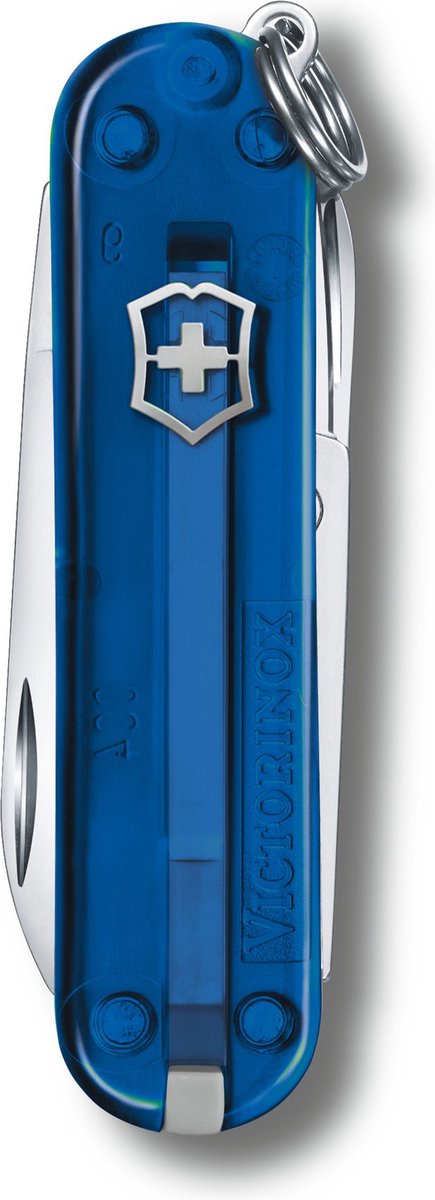 Victorinox classic sd transparent zakmes - deep ocean - 7 functies