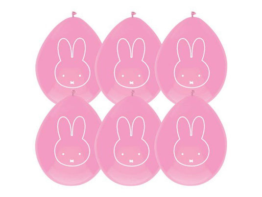 Haza ballonnen nijntje roze, 6st.