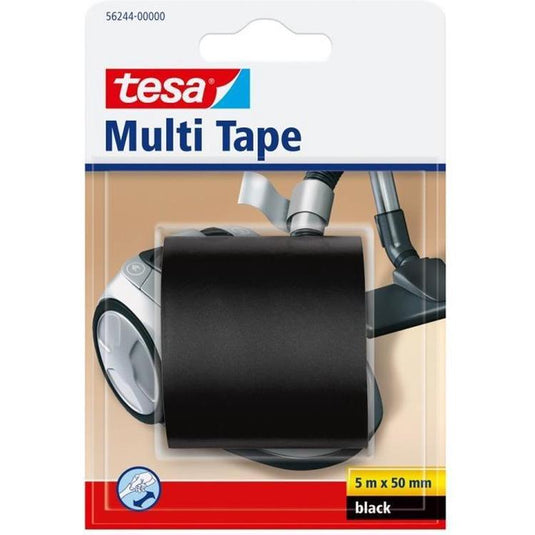 Tesa 1025278 - multi tape zwart 5mx50mm | 4 stuks