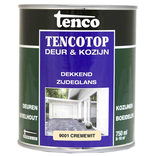 Touwen tenco tencotop deur kozijn dekkend zijdeglans cremewit - 750 ml