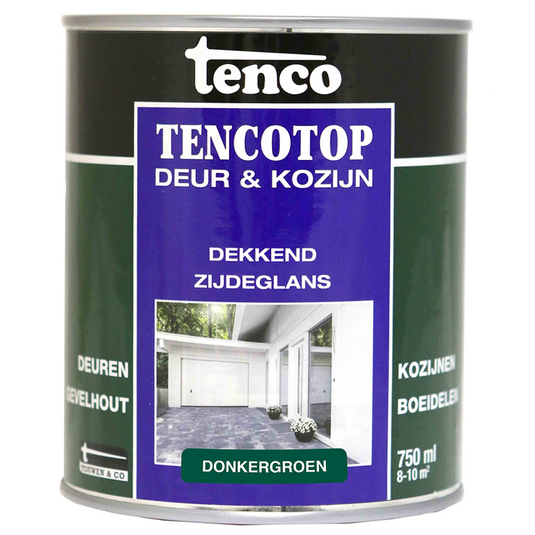 Touwen tenco deur- kozijnbeits tencotop - donkergroen - zijdeglans - 750ml