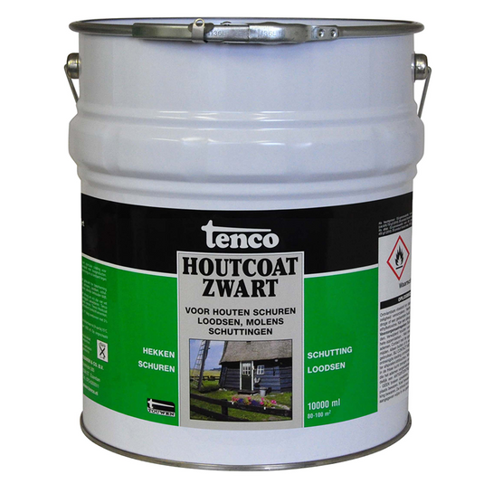 Tenco 1034387 - houtcoat zwart 10l | 1 stuks