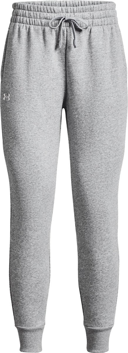 Under armour ua rival fleece joggers-gry heren sportbroek - castlerock light heather - wit