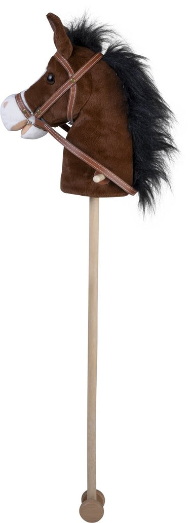 Engelhart stokpaardje-bruin-geluid-wieltjes