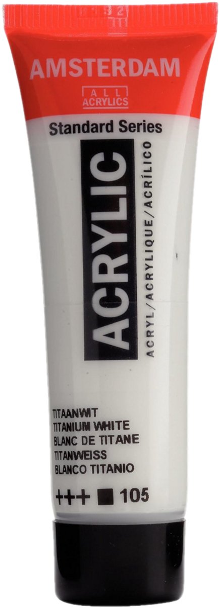 Royal talens verf - acryl - 105 - titaan wit - amsterdam - 20ml