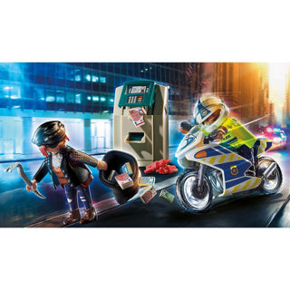 Playmobil city action politiemotor achtervolging van de geldrover - 70572