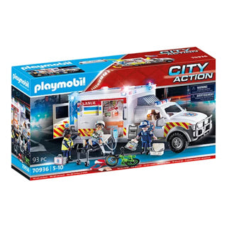 Playmobil 70936 reddingsvoertuig: us ambulance