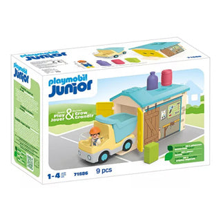 Load image into Gallery viewer, Playmobil 71686 junior werkman met sorteer-garage
