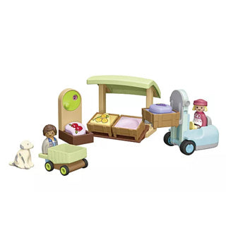 Load image into Gallery viewer, Playmobil 1.2.3. biologische marktkraam en heftruck - 71691

