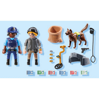 Load image into Gallery viewer, Playmobil action heroes politiehond met boef - 71731
