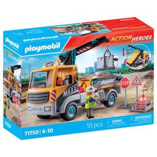 Load image into Gallery viewer, Playmobil 71750 vrachtwagen met kraan

