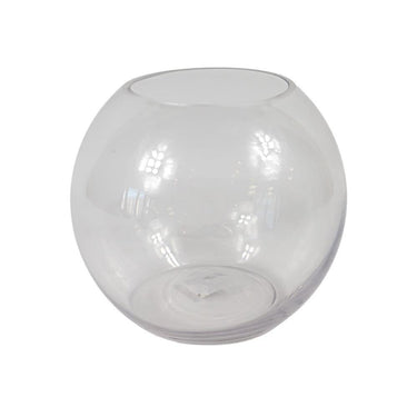 Diversen vaas glas rond 17,5 cm