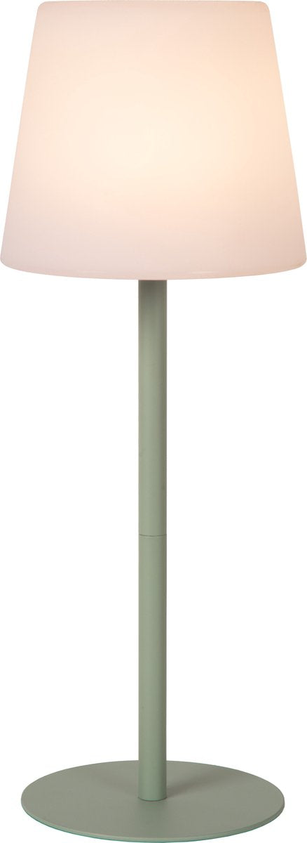 Lucide tyon - oplaadbare tafellamp binnen buiten - accu batterij - led dimbaar - 1x2w 2700k - ip65 - groen