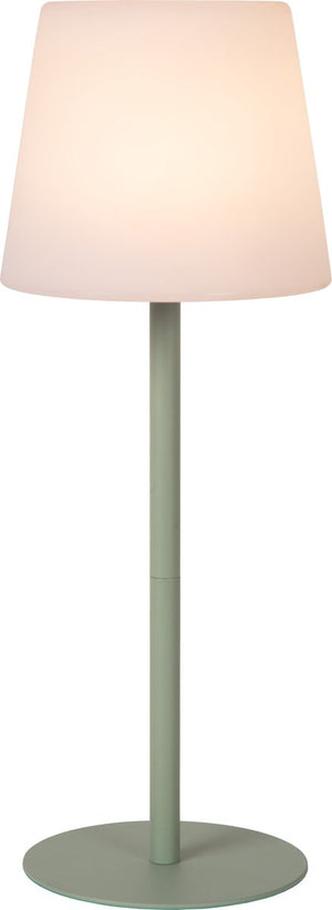 Lucide tyon - oplaadbare tafellamp binnen buiten - accu batterij - led dimbaar - 1x2w 2700k - ip65 - groen