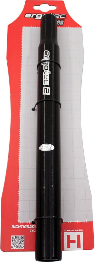 Ergotec zadelpen kaars 27.2 x 300 alu zw krt