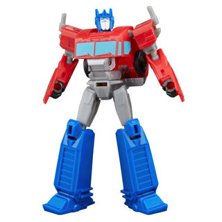 Load image into Gallery viewer, Hasbro transformers speelgoed earthspark optimus prime battle trailer robot.
