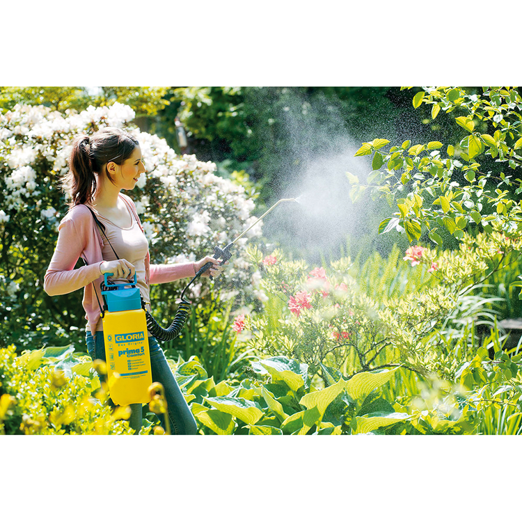 Afbeelding laden in galerijviewer, Gloria haus und garten 000091.0000 prima 5 comfort drukspuit 5 l compressoraansluiting, spiraalslang
