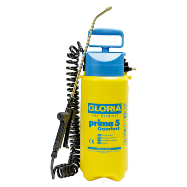 Gloria haus und garten 000091.0000 prima 5 comfort drukspuit 5 l compressoraansluiting, spiraalslang