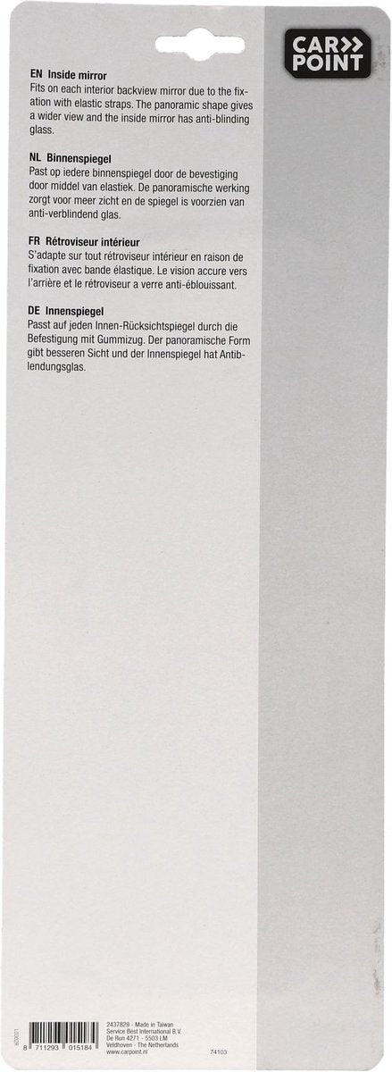 Carpoint binnen spiegel auto – universeel – anti verblinding – overzet spiegel – extra breed zicht – eenvoudige montage
