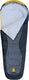 Abbey camp slaapzak - mummie model - grijs - 220 x 80 cm - tochtrand