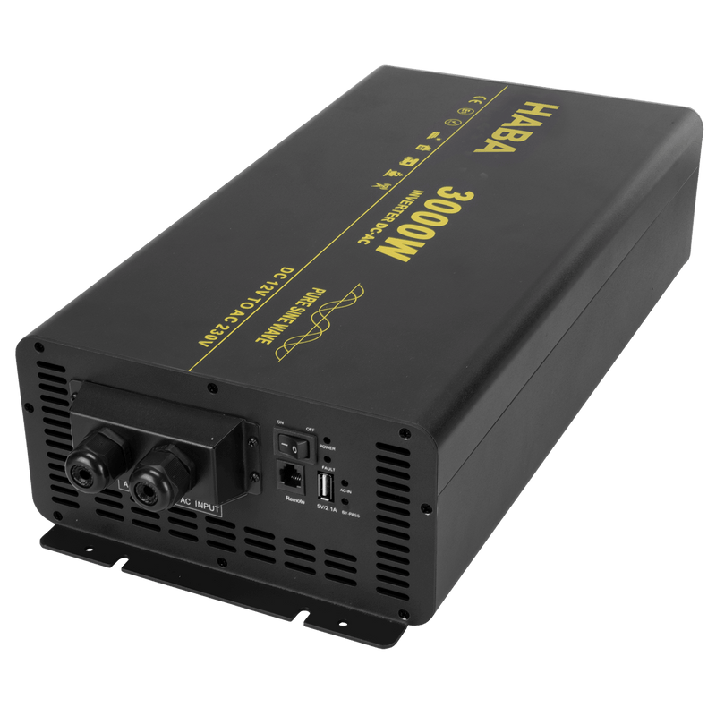 Afbeelding laden in galerijviewer, Pure sine wave omvormer 12v-230v - 3000w met ac-prioriteit

