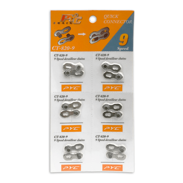 P.y.c. connector link 9 speed (6x)