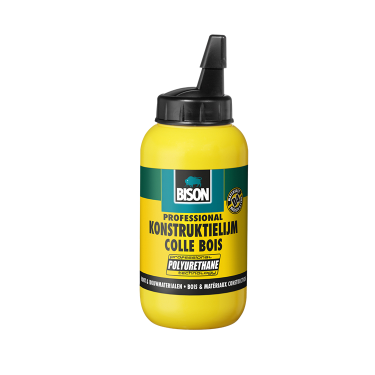 Load image into Gallery viewer, Bison houtkonstruktielijm flacon 250g, vloeibare, watervaste lijm op basis van polyurethaan, professioneel, d4, watervast, supersterk, overschilderbaar, temperatuur- en weerbestendig
