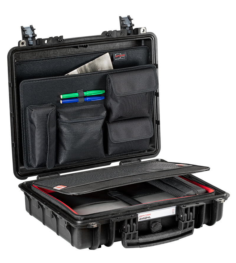 Load image into Gallery viewer, Explorer Cases 4412HL Koffer Zwart met Laptop Tas
