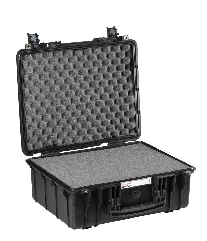 Load image into Gallery viewer, Explorer Cases 4419HL Koffer Zwart met Plukschuim
