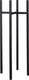 Mica decorations - bloempot plantenpot standaard verhoger - zwart - b38 x h95 cm - metaal