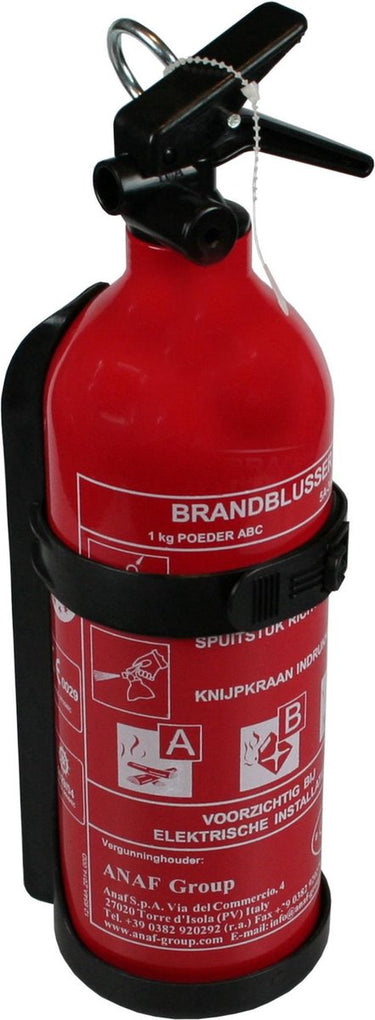 Benson compacte poederblusser - 1 kg - geschikt voor brandklassen a, b en c - inclusief bevestigingsbeugel