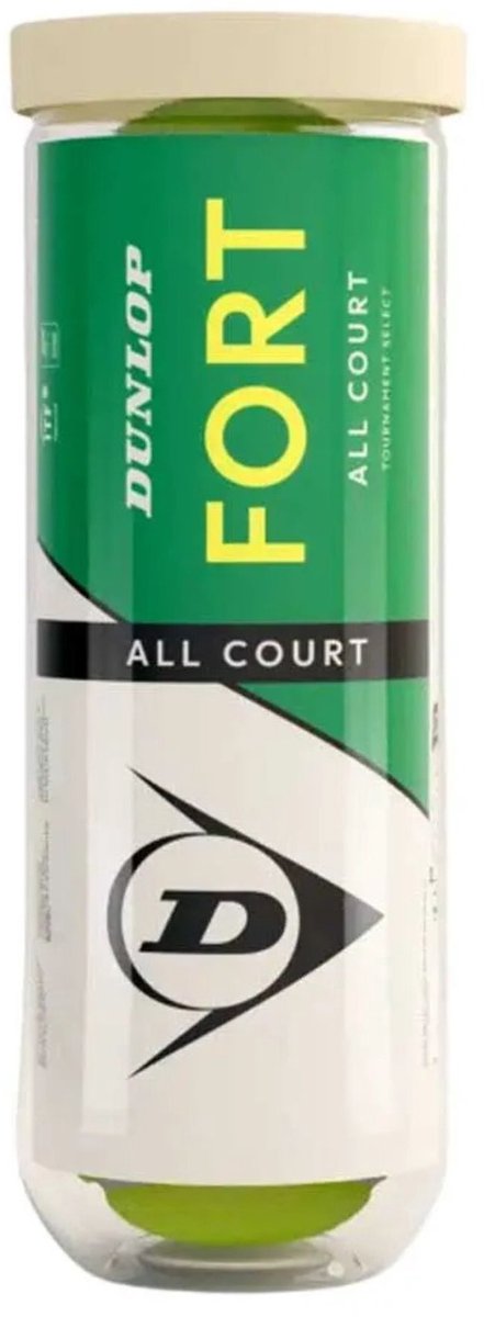 Dunlop tennisballen fort all court - tube van 4 stuks voor alle ondergronden.
