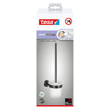 Tesa 1072305 - moon grafiet toiletborstel | 2 stuks